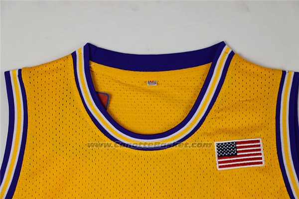 Maglia NCAA LSU Tigers Shaquille O'Neal #33 Retro Giallo